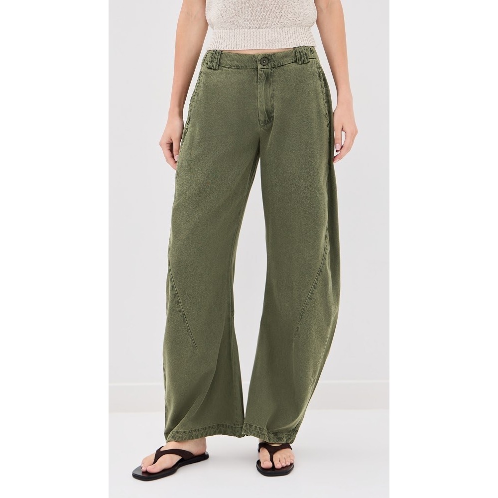 Free People We The Free Good Luck Trousers Womens 2 Dusty Olive New With Tags